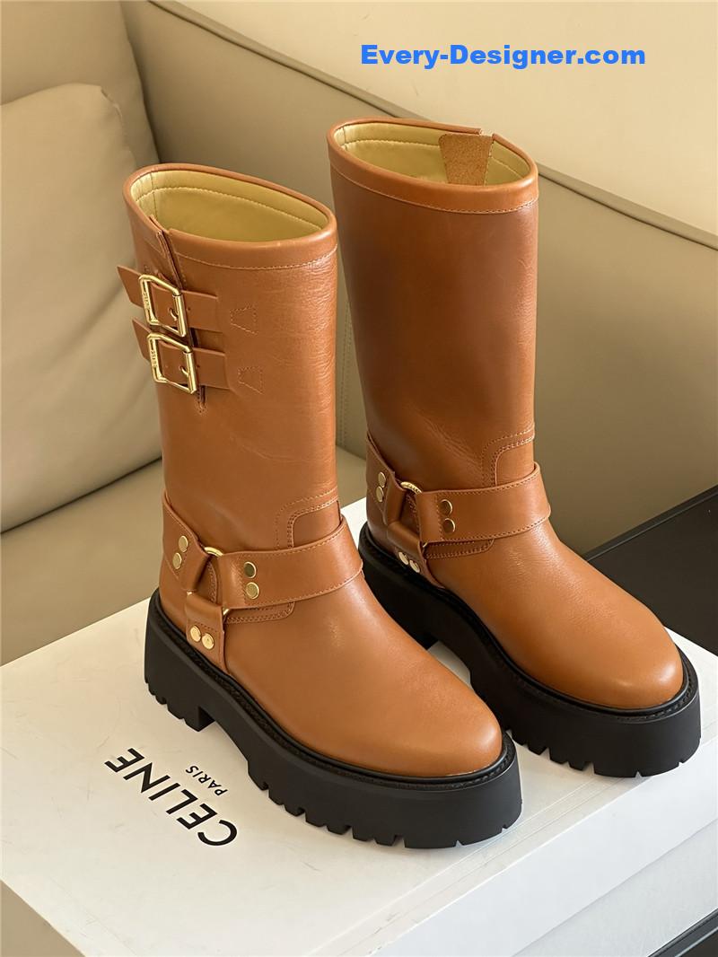 Ce1i*e thick sole mid-calf boots