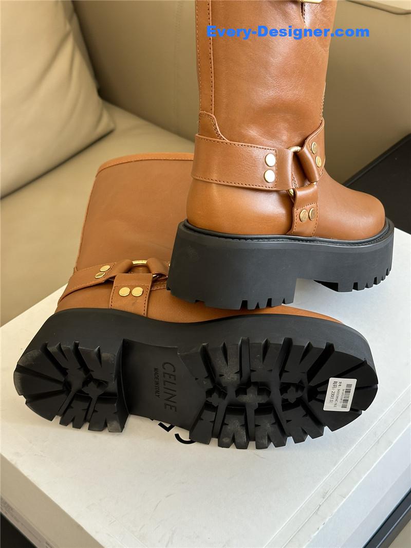 Ce1i*e thick sole mid-calf boots