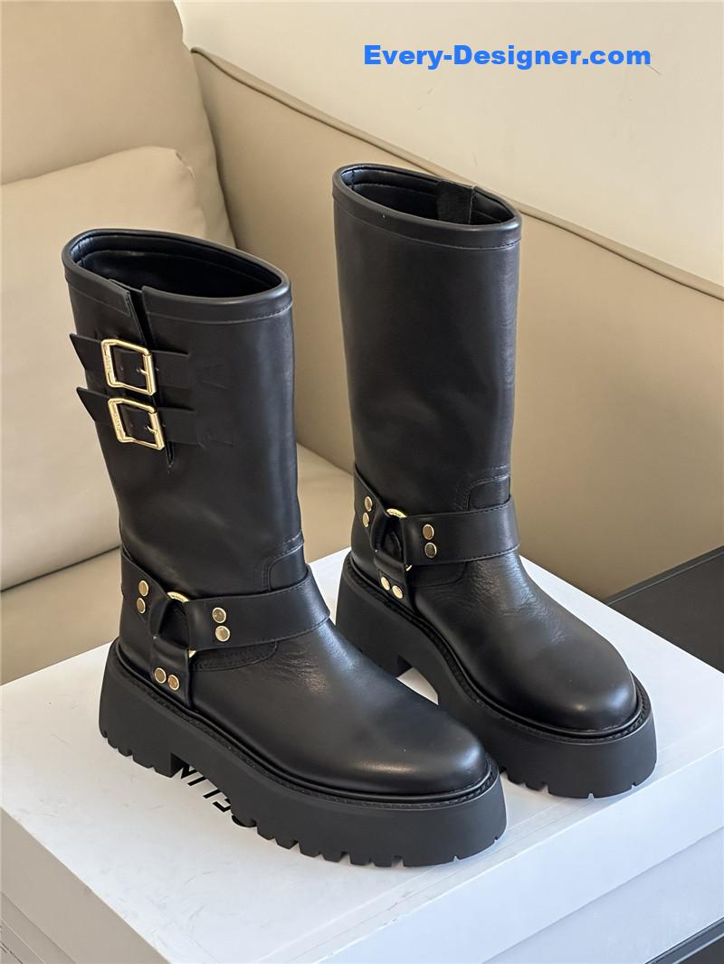 celine thick sole mid-calf boots