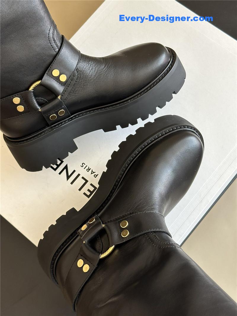 Ce1i*e thick sole mid-calf boots