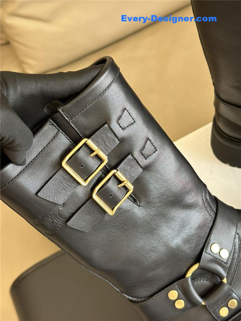 Ce1i*e thick sole mid-calf boots