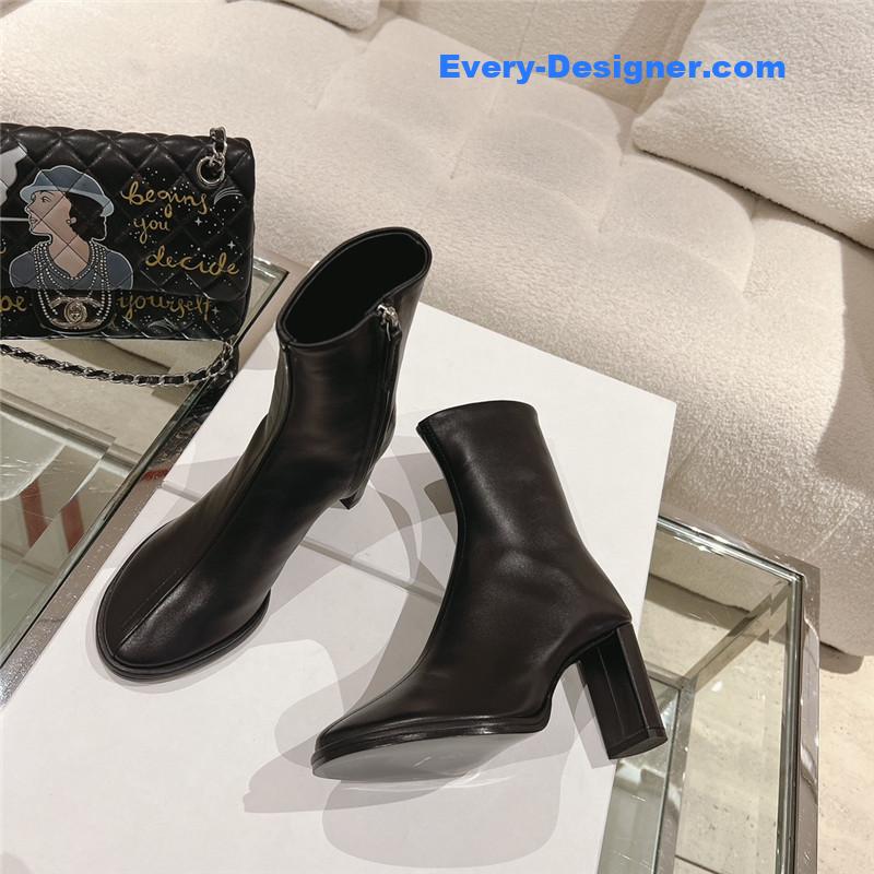 the row new autumn and winter side pull high heel boots