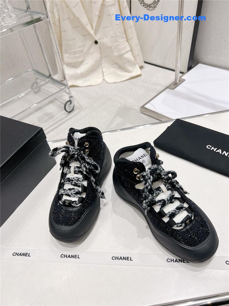 CC sports lace-up thick-soled women’s boots