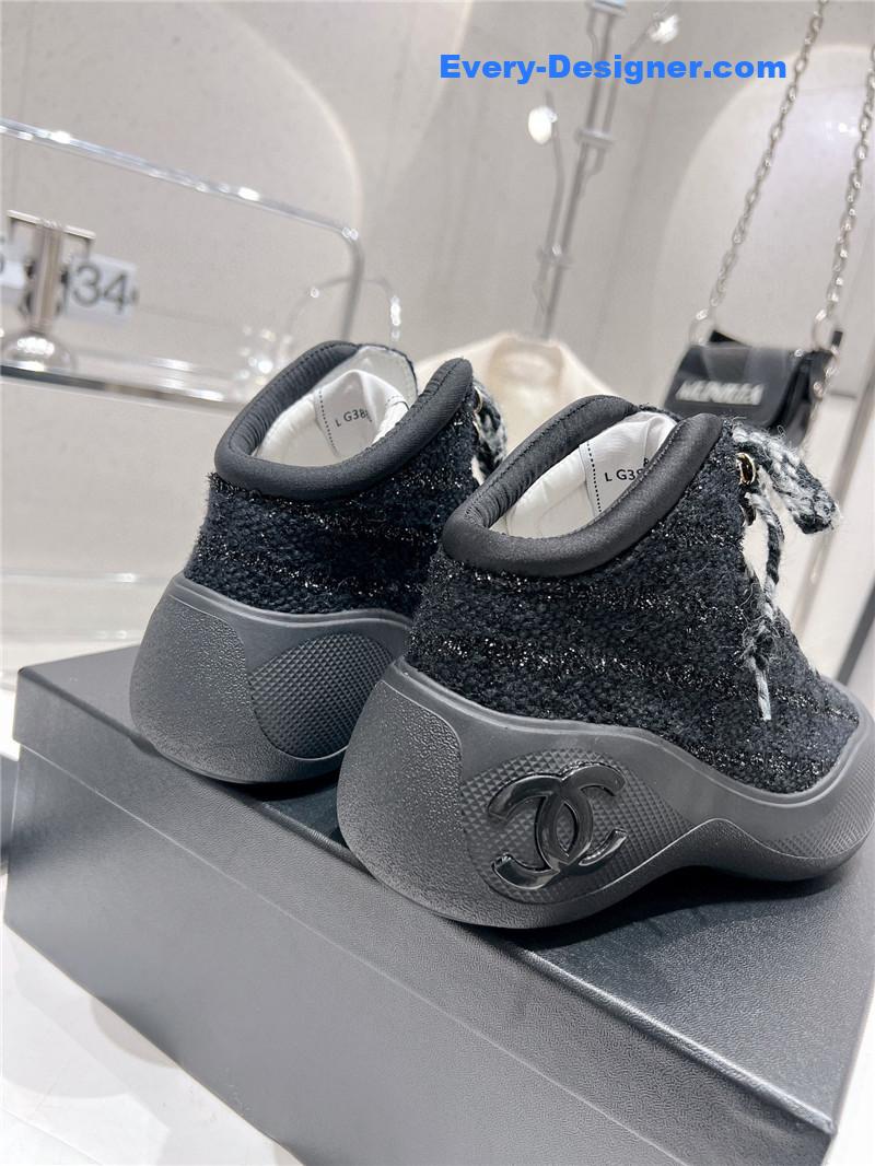 CC sports lace-up thick-soled women’s boots