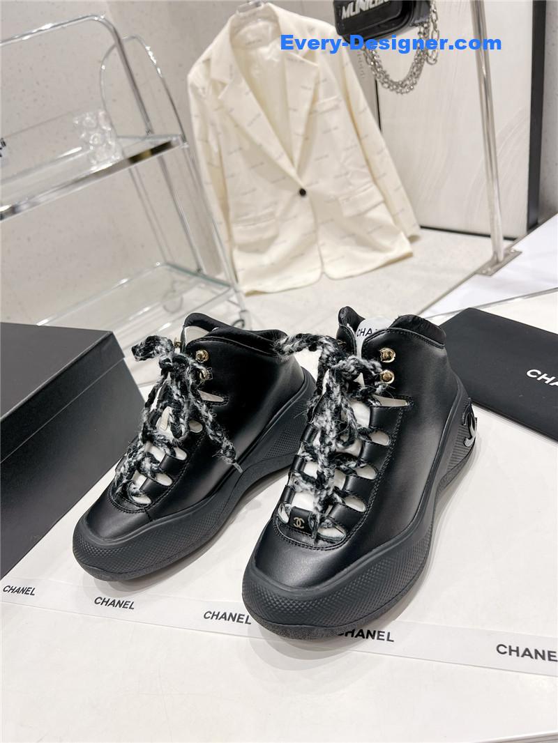 CC sports lace-up thick-soled women’s boots