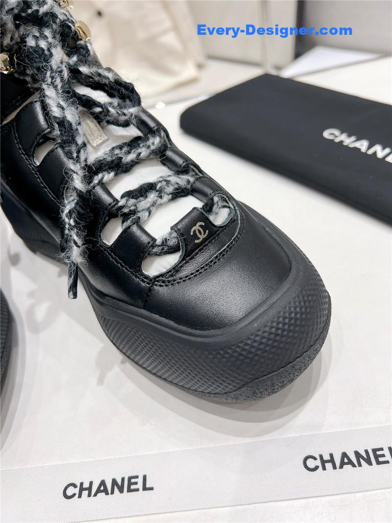 CC sports lace-up thick-soled women’s boots