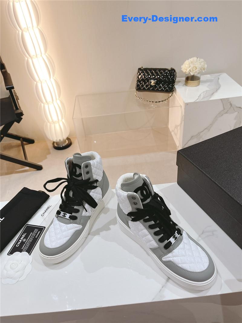 CC new all-leather color diamond skateboard shoes
