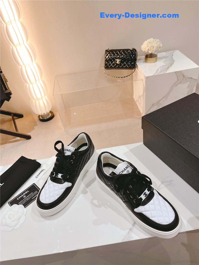 CC new all-leather color diamond skateboard shoes