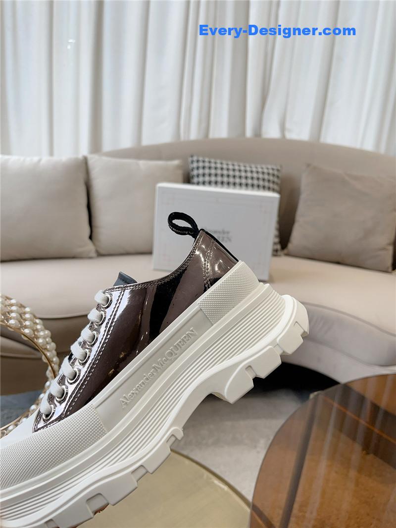 a1exa*der Mcqv*en new canvas series thick-soled dad shoes