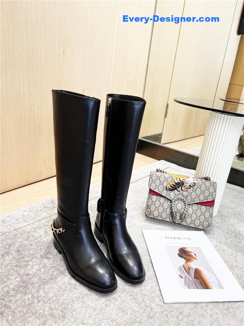 CC chain black boots knight boots