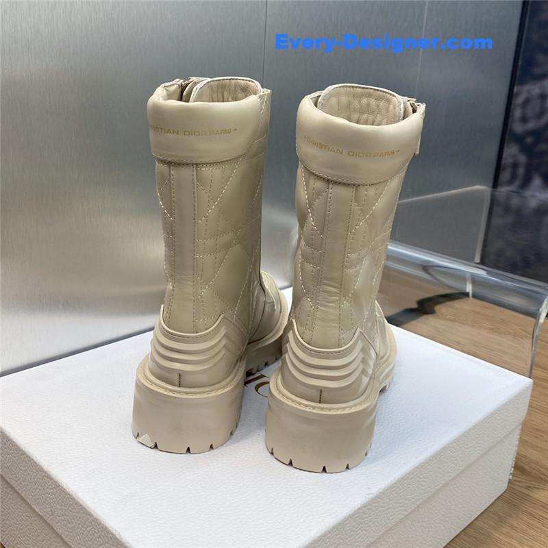 D10r low heel round toe lace up knight boots