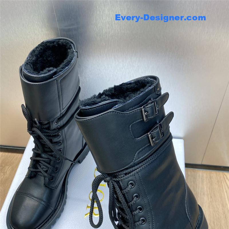 D10r belt buckle low heel round toe lace up knight boots