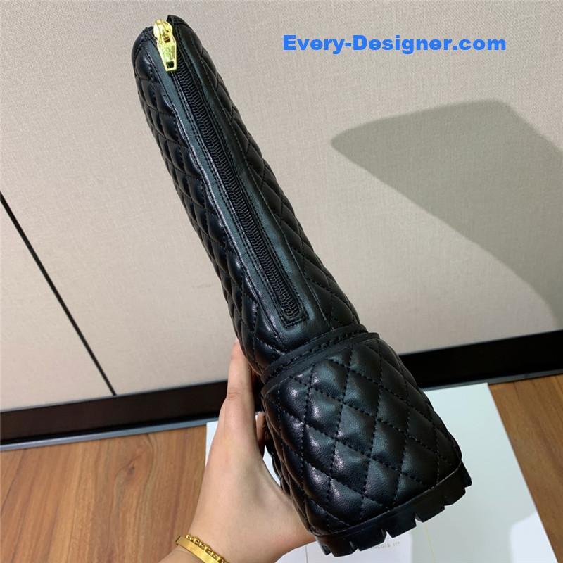 Balmain electro-embroidered leather platform boots