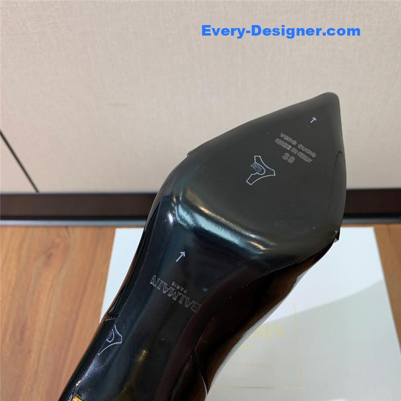 Balmain pointed toe metal heel boots