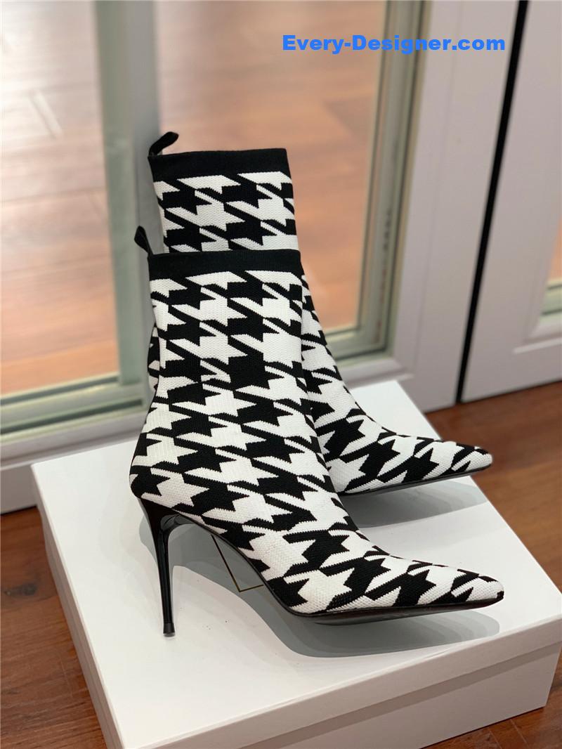 Balmain knitted stretch ankle boots