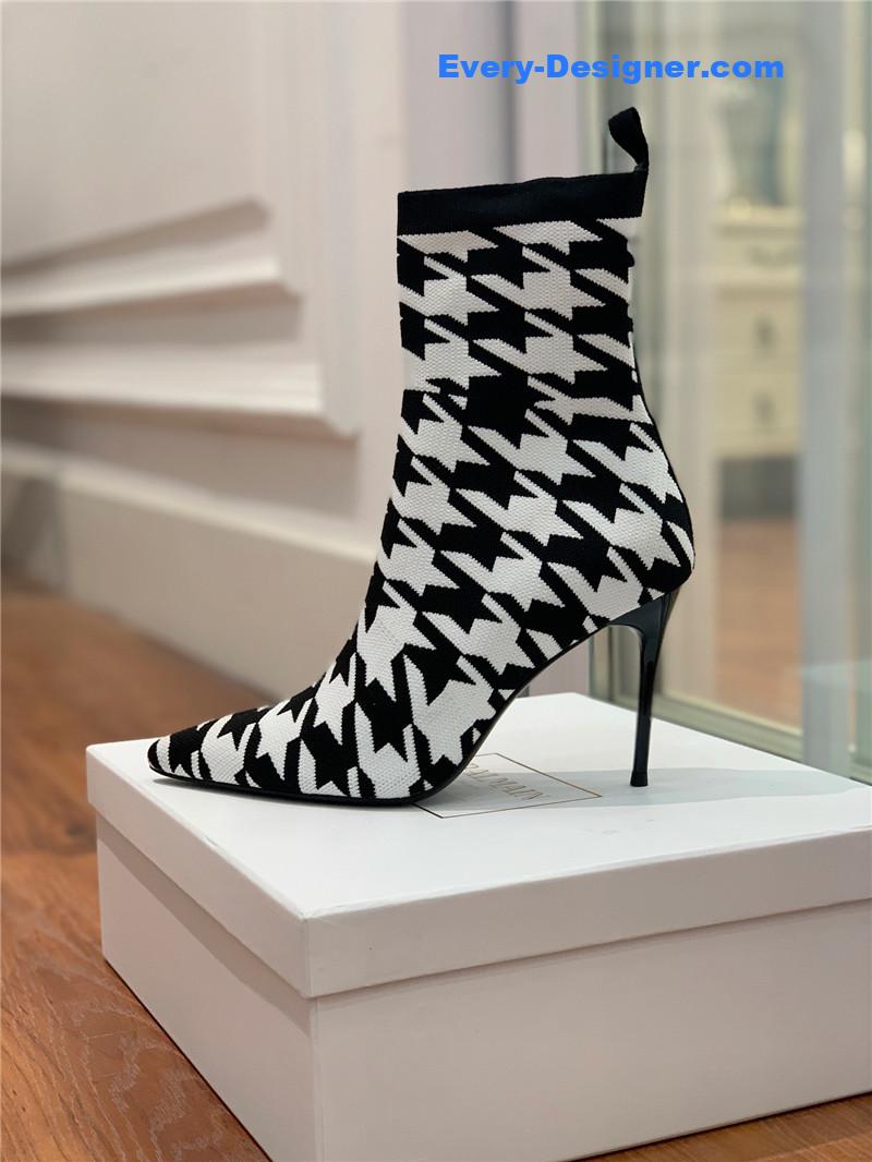Balmain knitted stretch ankle boots