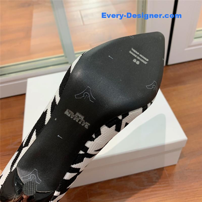 Balmain knitted stretch ankle boots