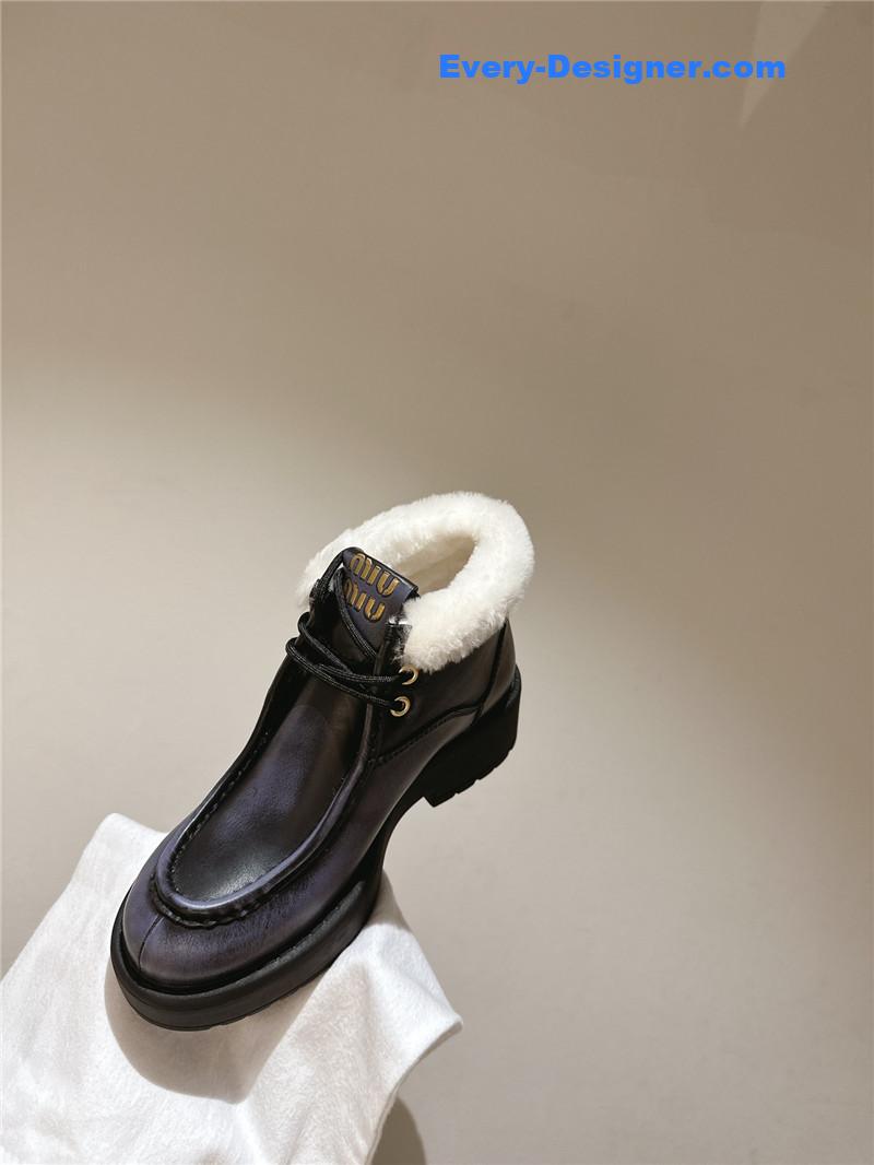 M1um1u wool ankle boots