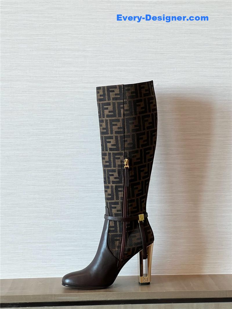 F**di autumn and winter delfina original calfskin high boots