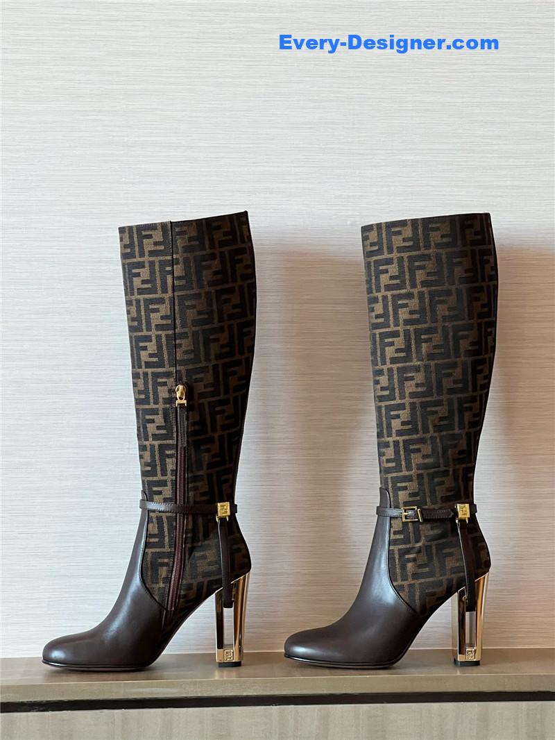 F**di autumn and winter delfina original calfskin high boots