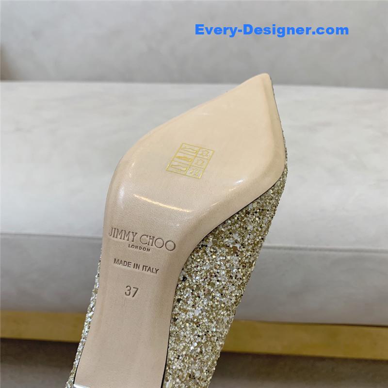 J1m*y Ch00 gradient stitching series high heels