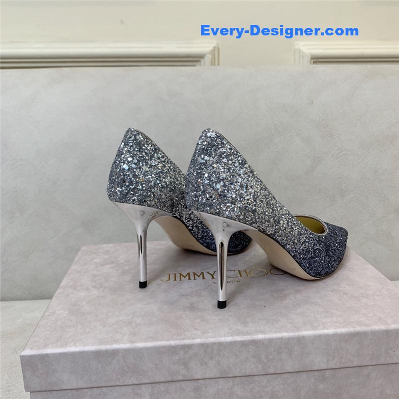 J1m*y Ch00 gradient stitching series high heels