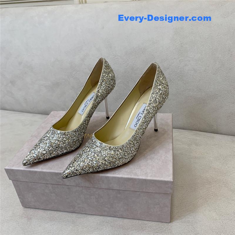 J1m*y Ch00 gradient stitching series high heels