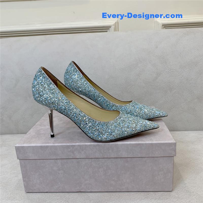 J1m*y Ch00 gradient stitching series high heels