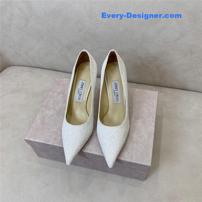 J1m*y Ch00 gradient stitching series high heels
