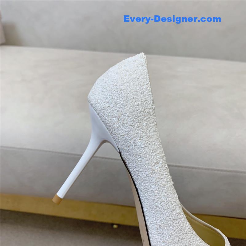 J1m*y Ch00 gradient stitching series high heels