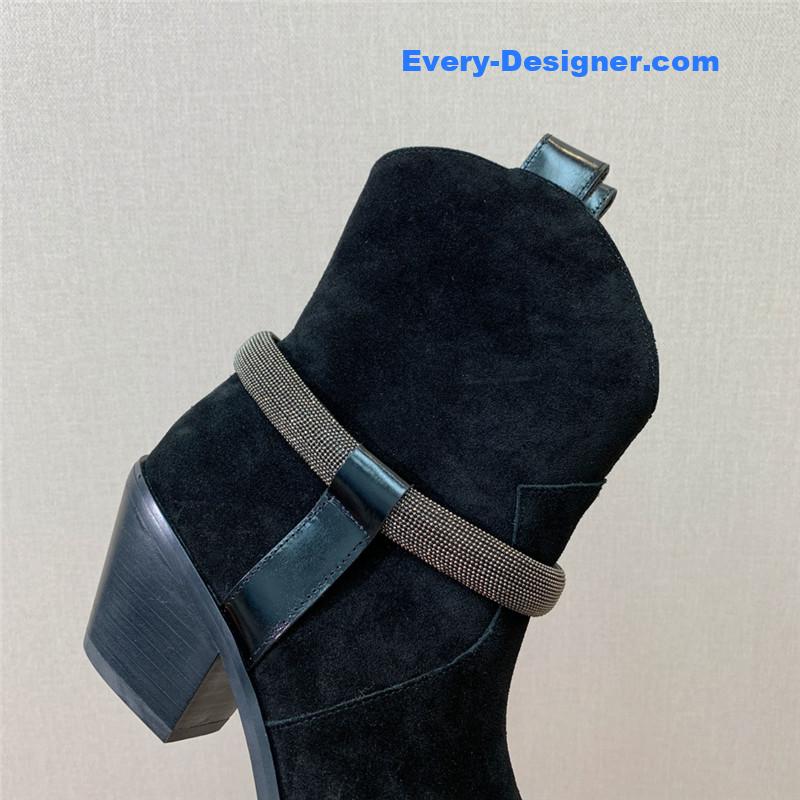 runello cinelli chunky heel boots