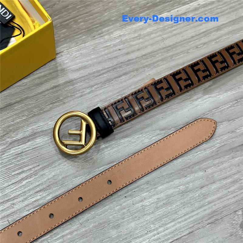 fendi electroplated F buckle belt