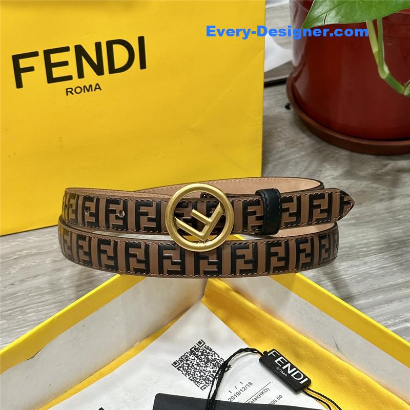 fendi electroplated F buckle belt