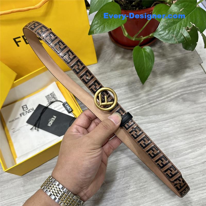 fendi electroplated F buckle belt