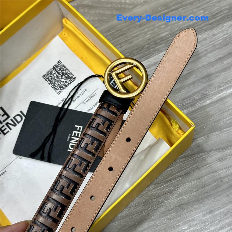 fendi electroplated F buckle belt