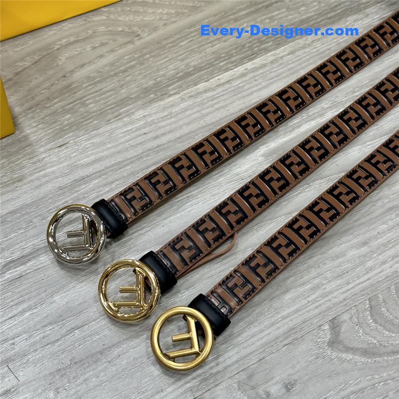 fendi electroplated F buckle belt