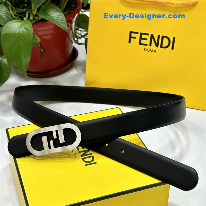 fendi classic F copper buckle belt