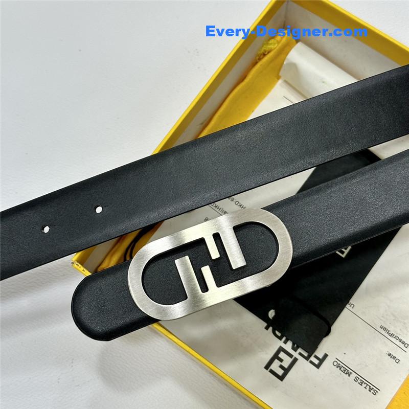 fendi classic F copper buckle belt