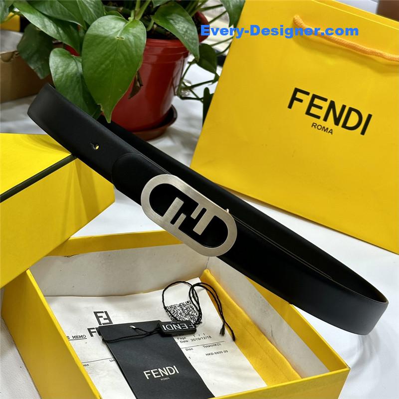 fendi classic F copper buckle belt
