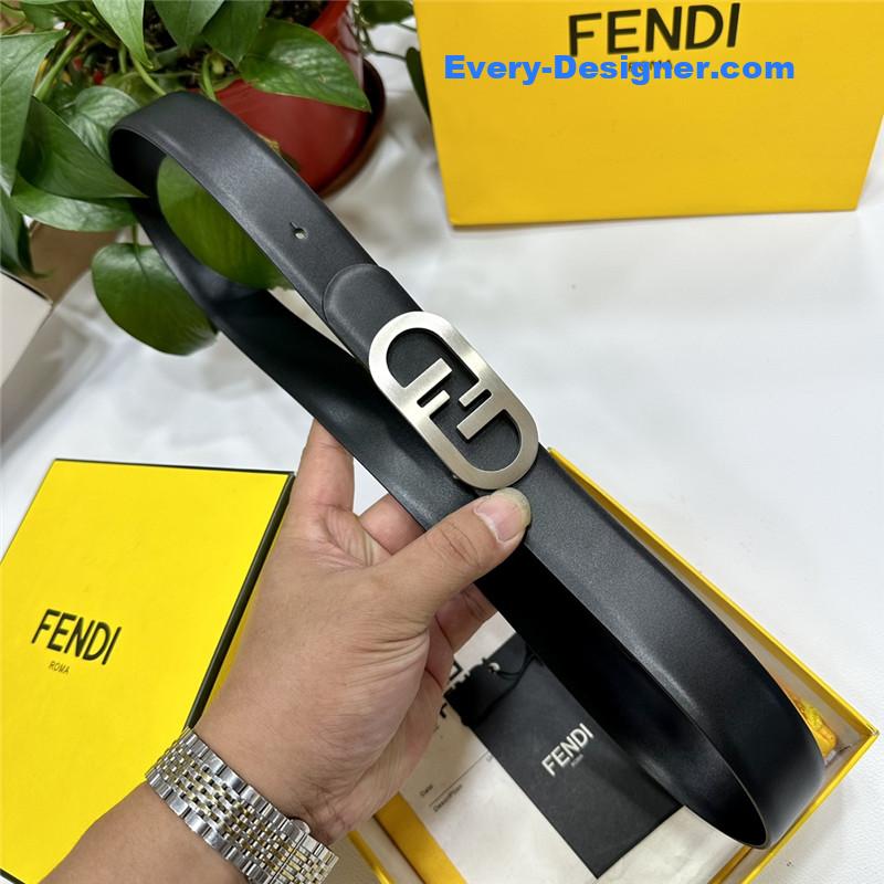 fendi classic F copper buckle belt