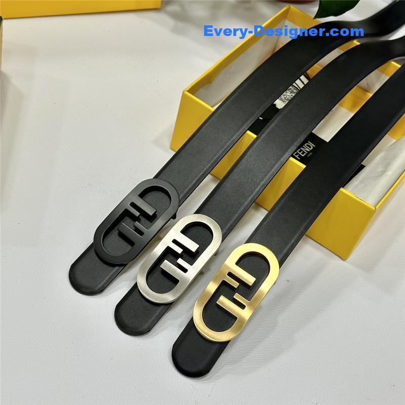 fendi classic F copper buckle belt