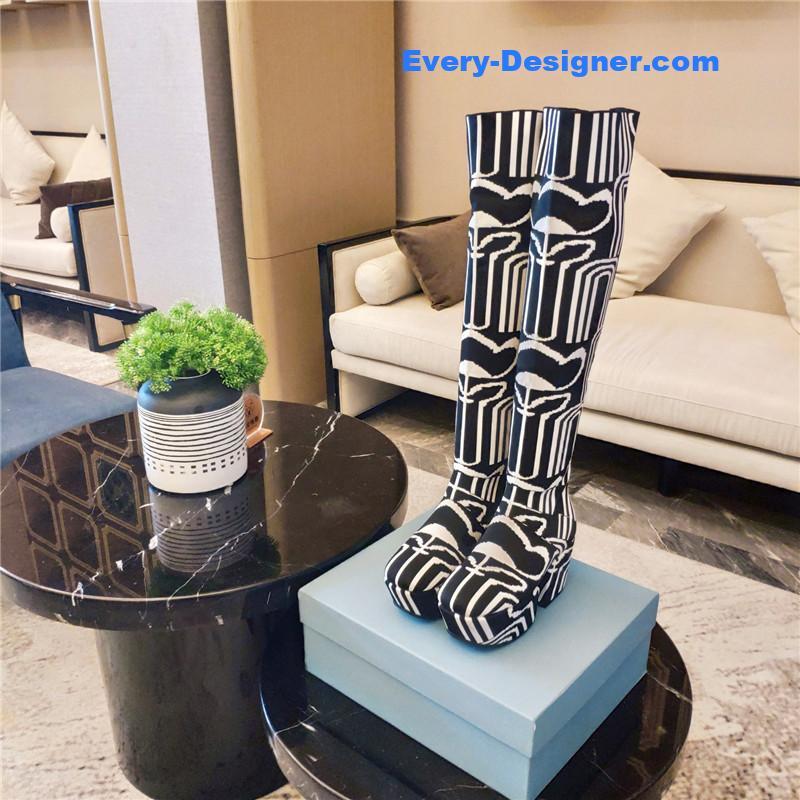 Pra*a catwalk high imitation platform boots