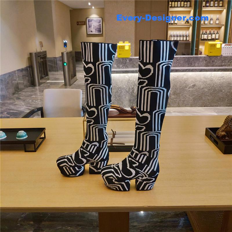 Pra*a catwalk high imitation platform boots