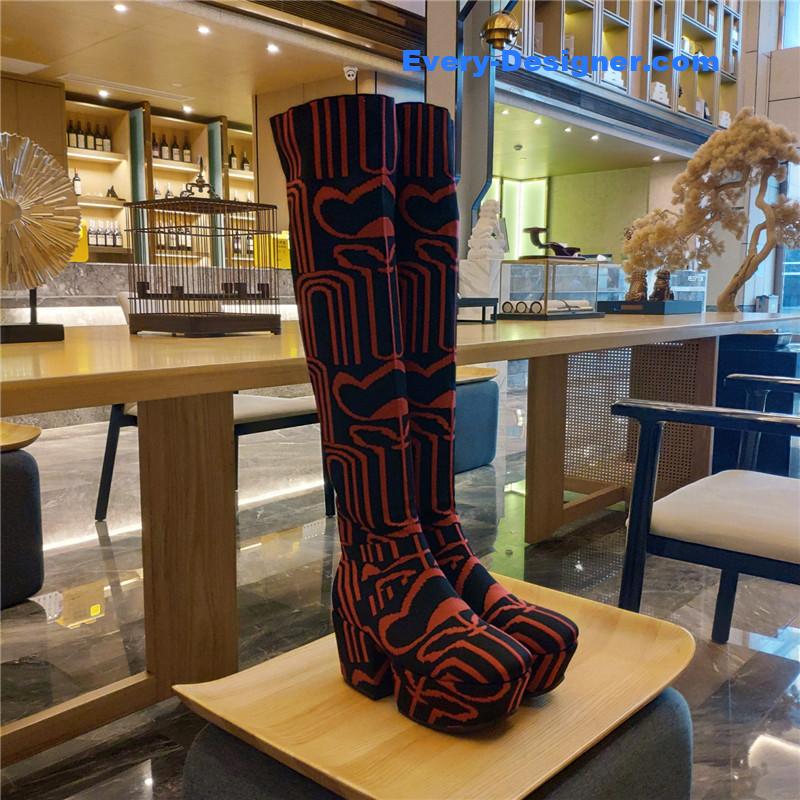 Pra*a catwalk high imitation platform boots