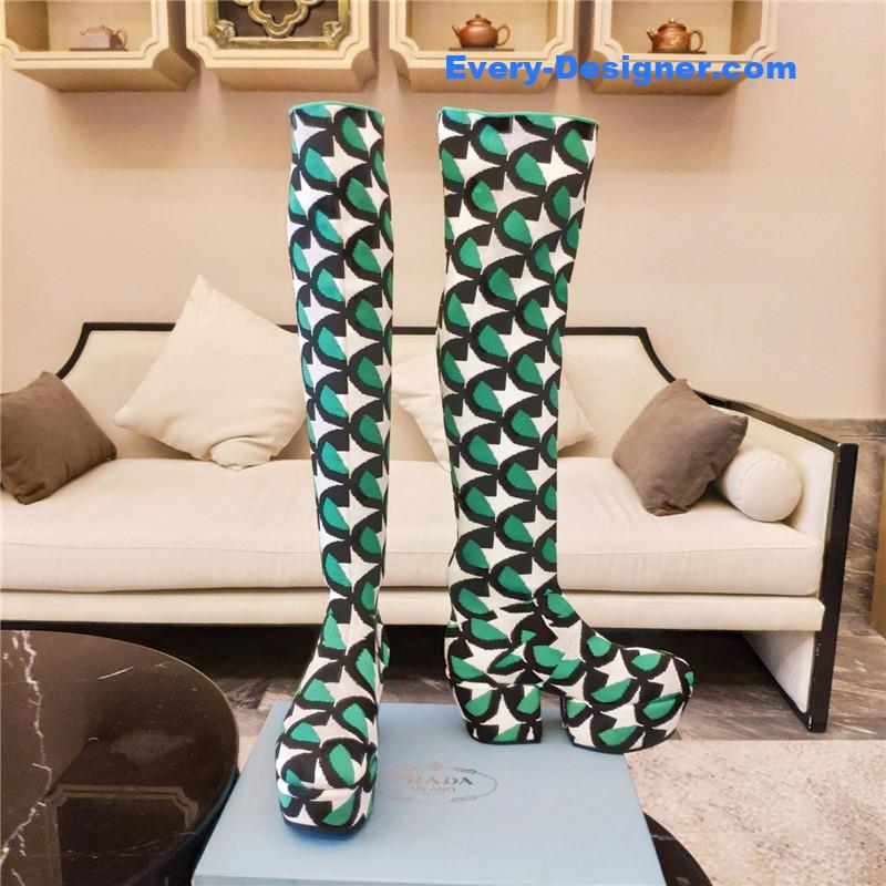 Pra*a catwalk high imitation platform boots