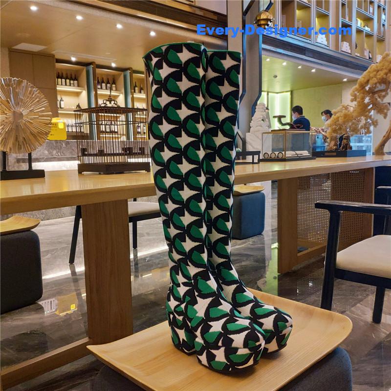 Pra*a catwalk high imitation platform boots