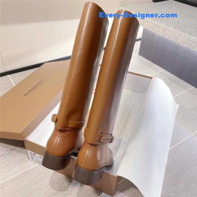 Bv*b*rry brown ankle strap long boots