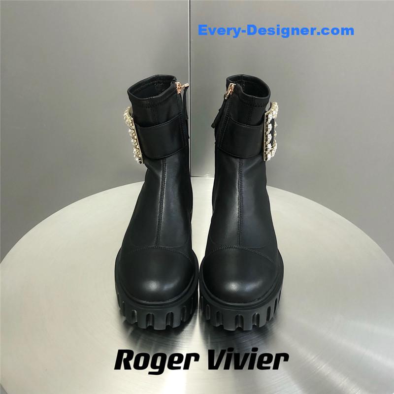 Roger vivor thick-soled stretch ankle boots