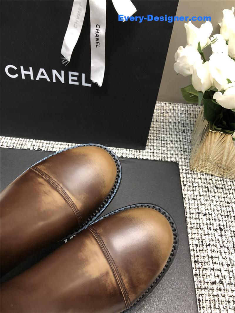 CC polished cowhide boots