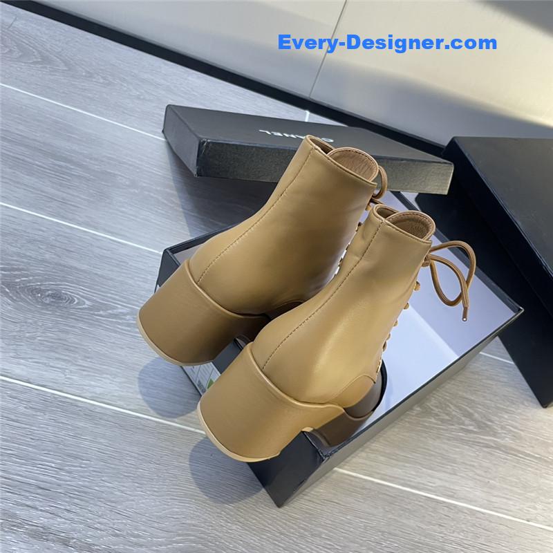 CC new double C color matching ankle boots for women